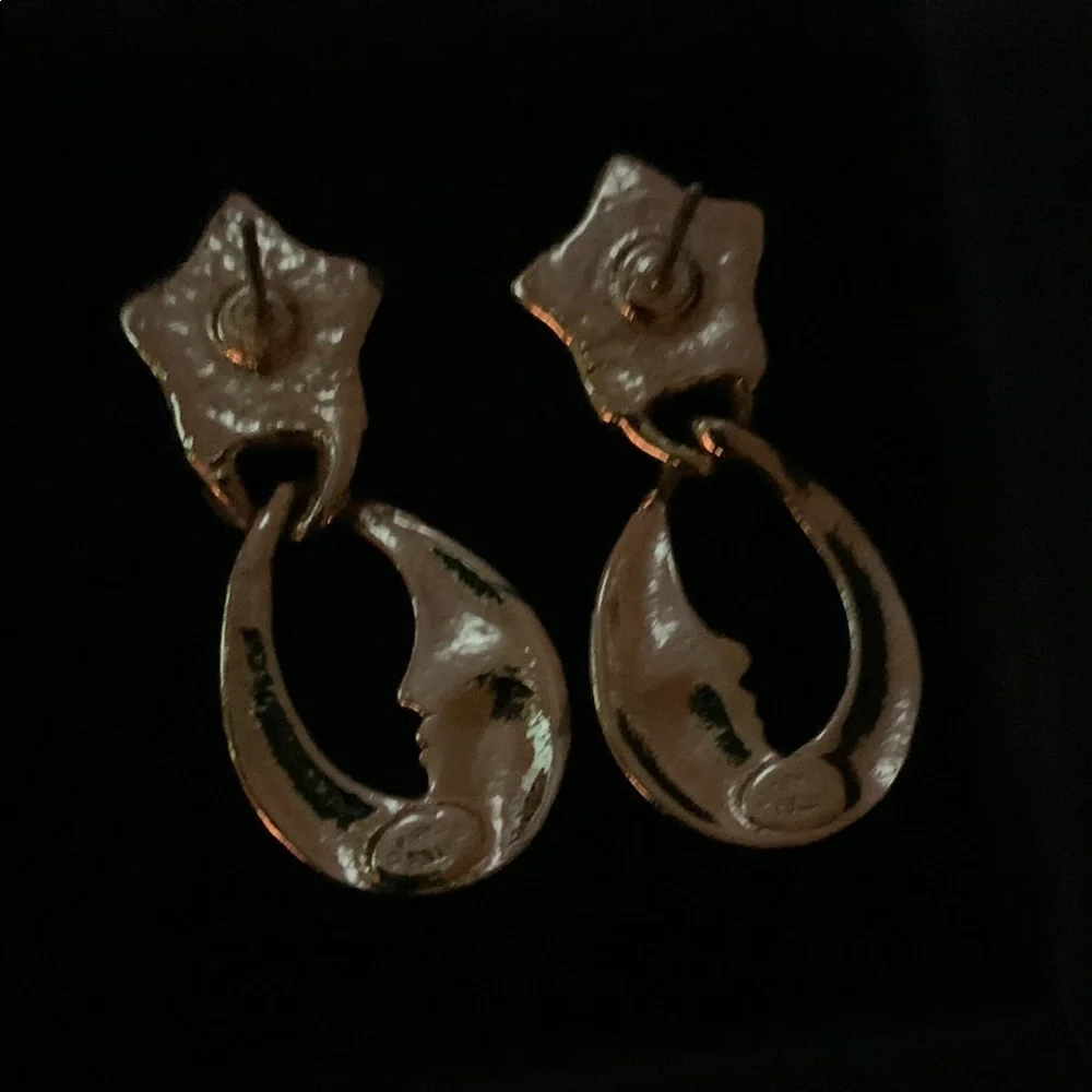 Vintage Kirk's Folly Moon & Star Earrings